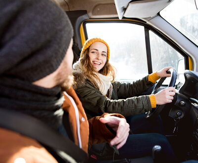 Couple vacances hiver